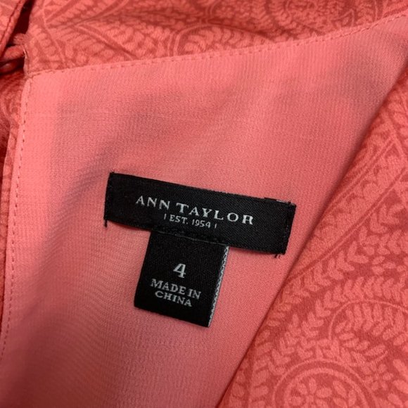 Ann Taylor Orange Sleeveless Blouse Size 4 - Picture 8 of 8